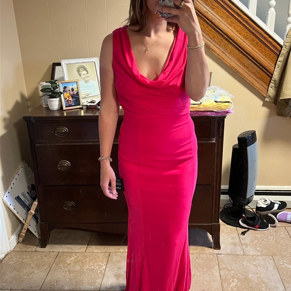 Lulu's Vibrant Pink Maxi Dress - Picture 3 of 4